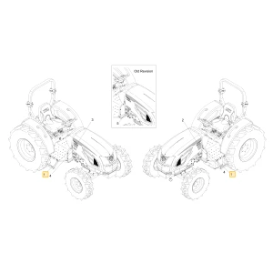 Naklejka modelu DK4210 KIOTI TD26-0808B