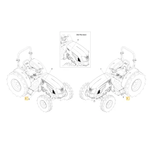 Naklejka modelu DK4710 KIOTI TD26-0888B
