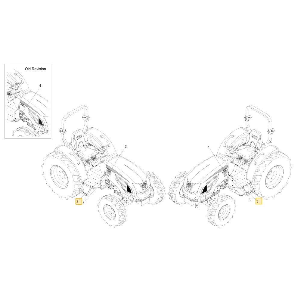 Naklejka modelu DK6010 KIOTI TD26-0950A
