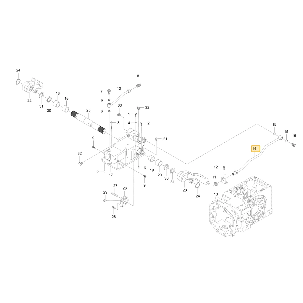 Rura hydrauliczna J3 KIOTI TF14-0183A