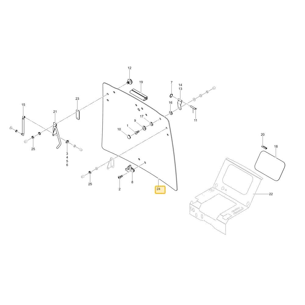 Szyba tylna-Heat wire defroster m: RX7330 KIOTI TF16-0085A