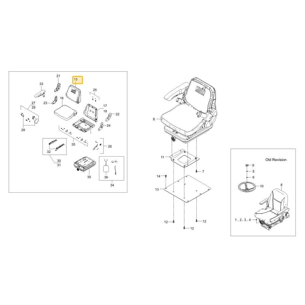 Fotel tylny CPL KIOTI TF16-1087A