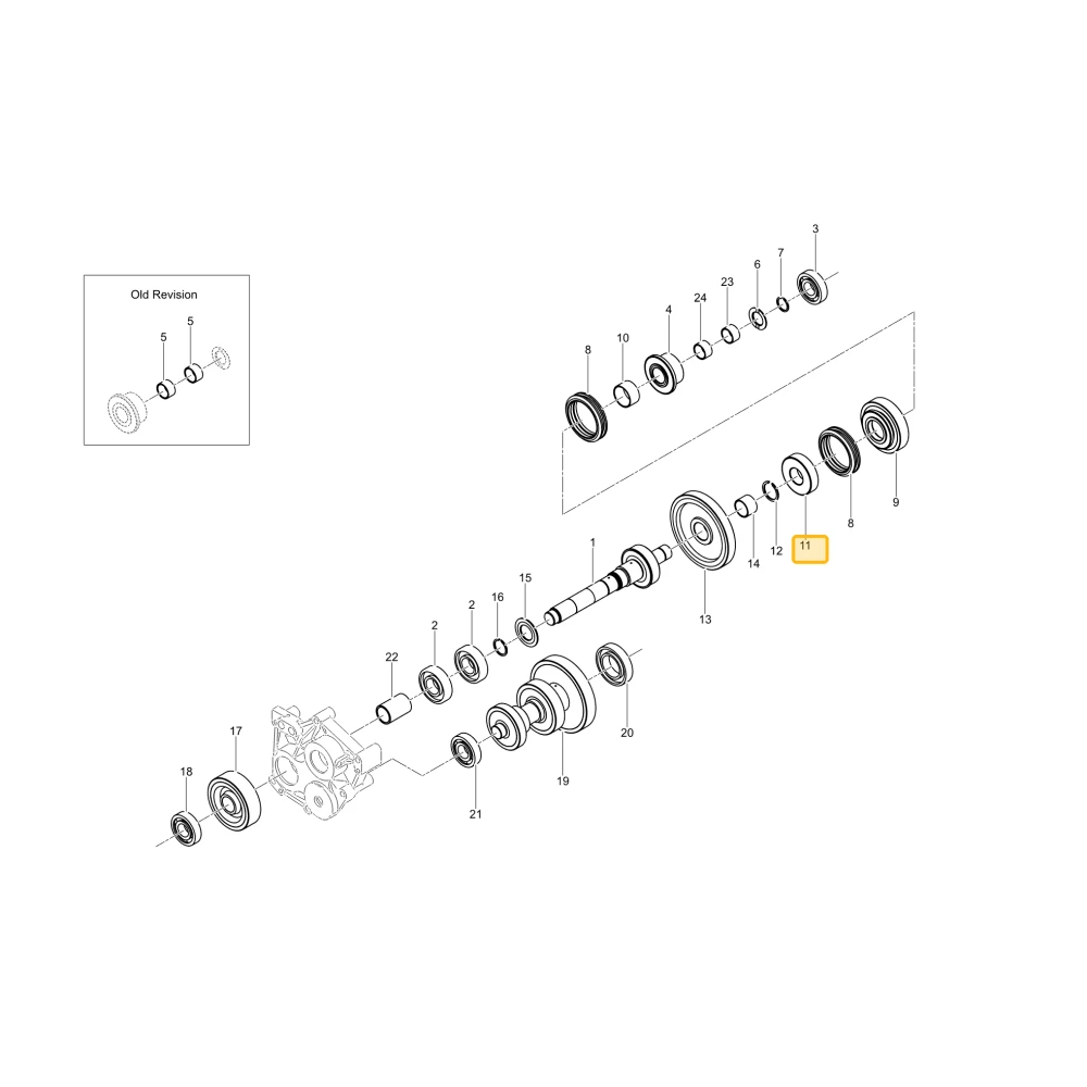 Piasta wielowypustu KIOTI TF22-0048A