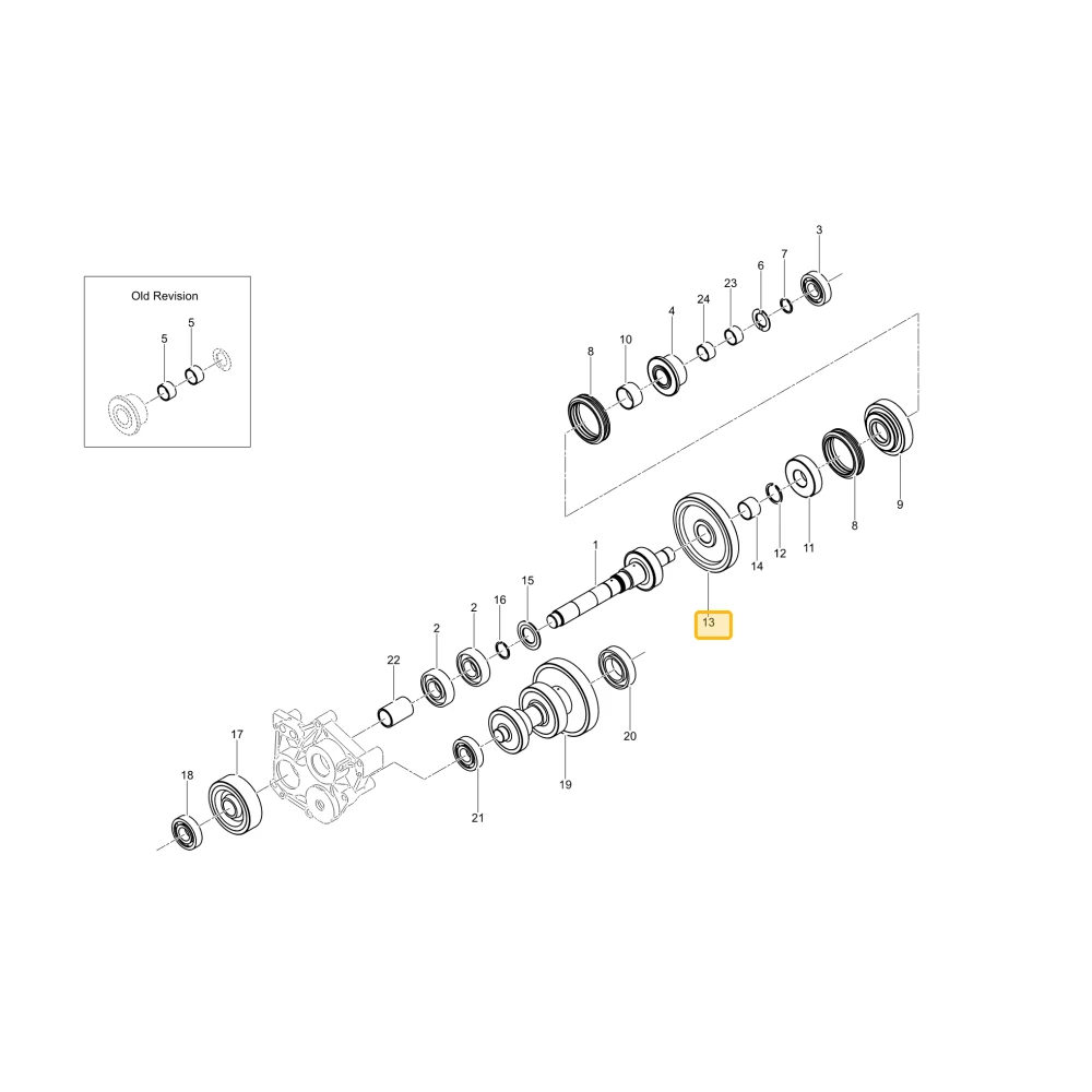 Koło zębate 45 KIOTI TF22-0314A