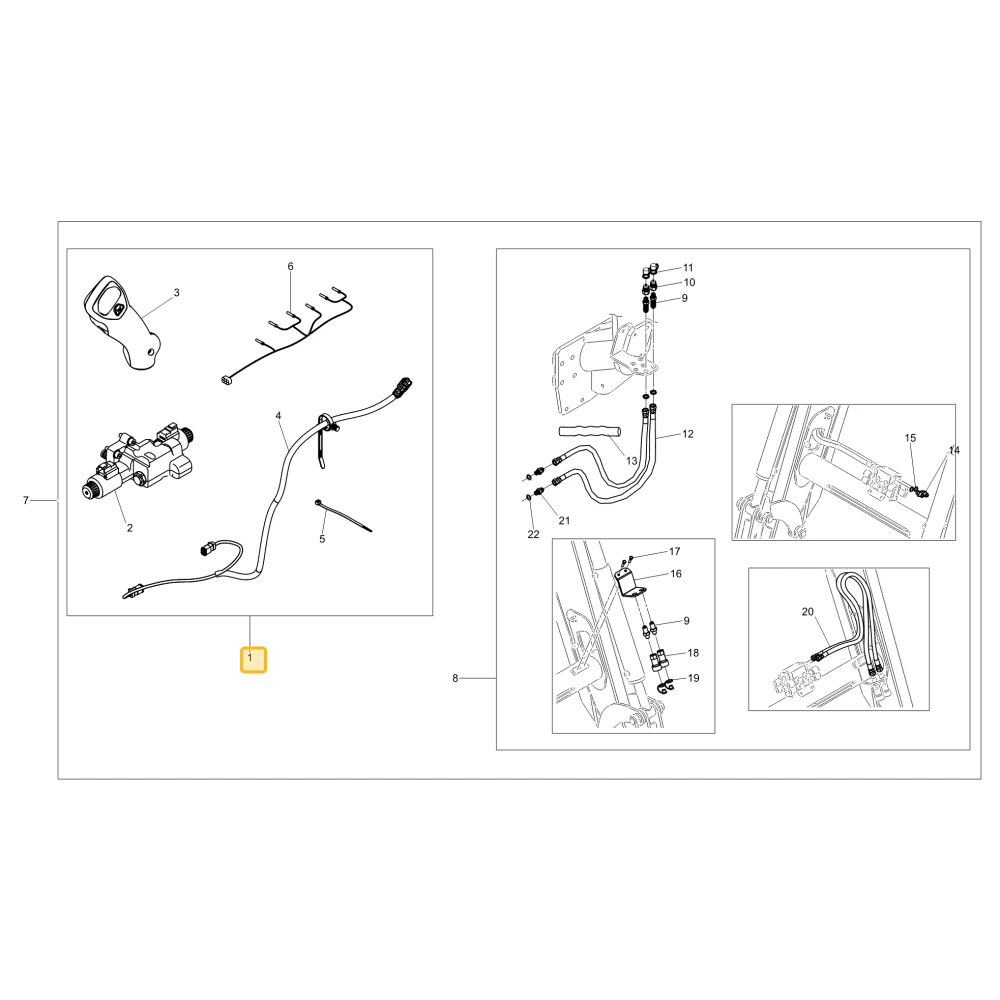 Trzecia sekcja do joysticka seria RX7040/RX8040 KIOTI TF24-F0009A
