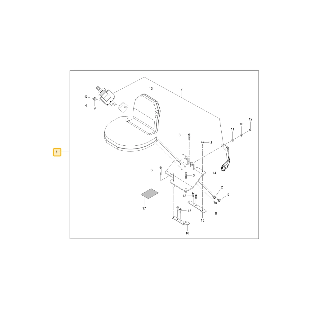 Fotel instruktora RX40 KIOTI TF26-F0003E