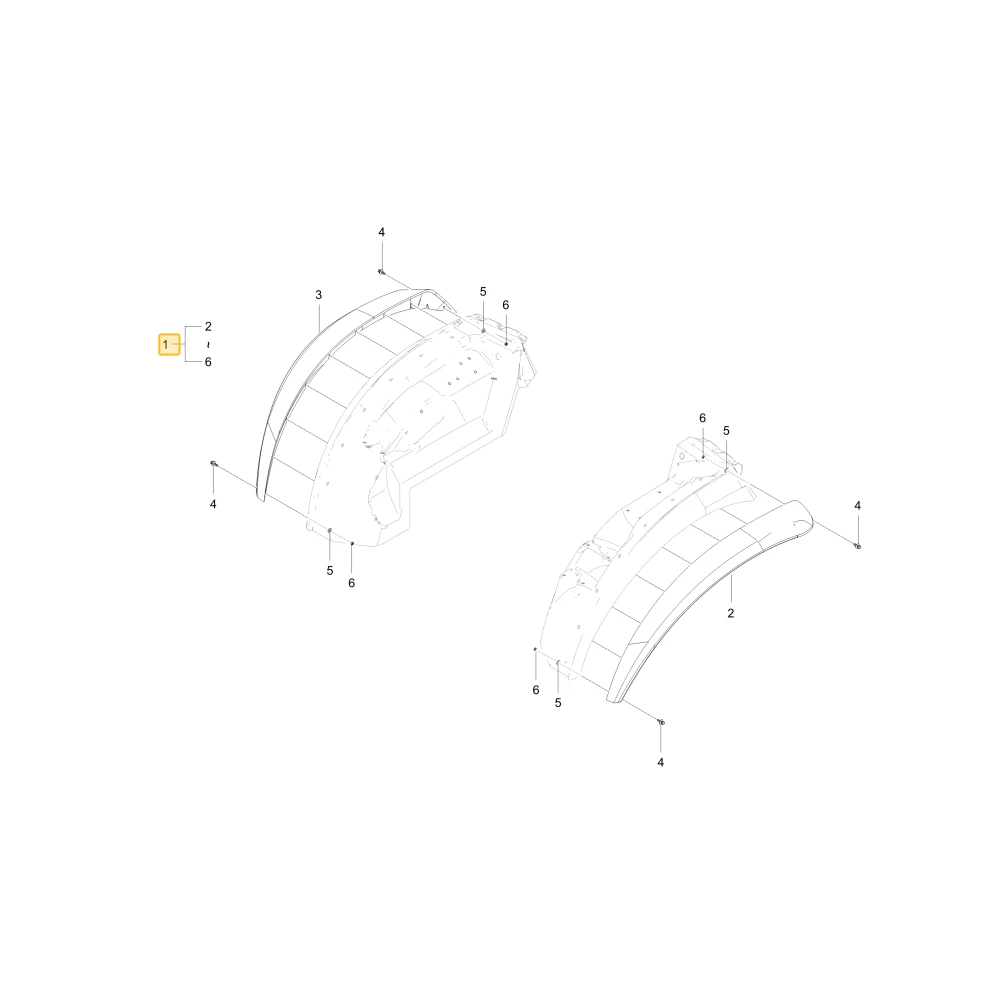 Zestaw poszerzenia błotników do RX7040/RX8040 KIOTI TF26-F0012A