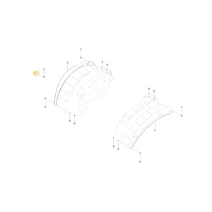 Zestaw poszerzenia błotników do RX7040/RX8040 KIOTI TF26-F0012A