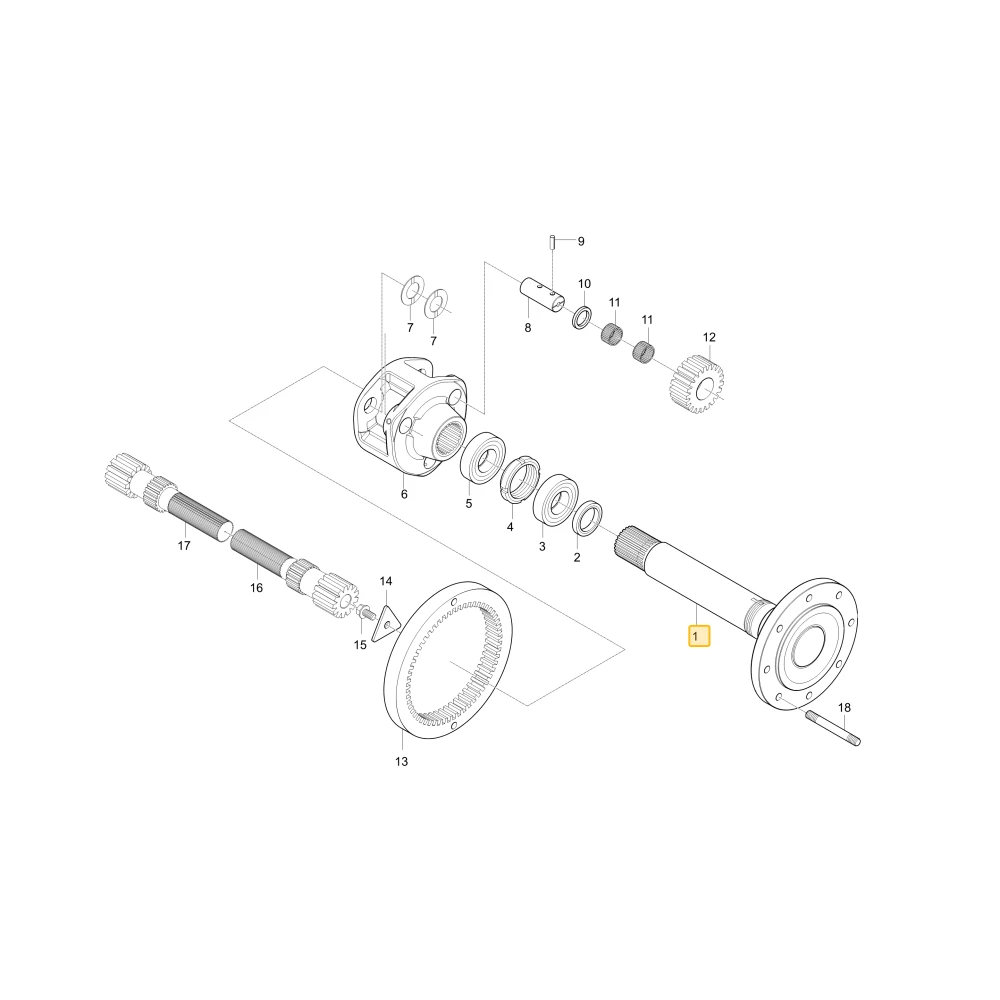 Tylna oś KIOTI TG12-0037A