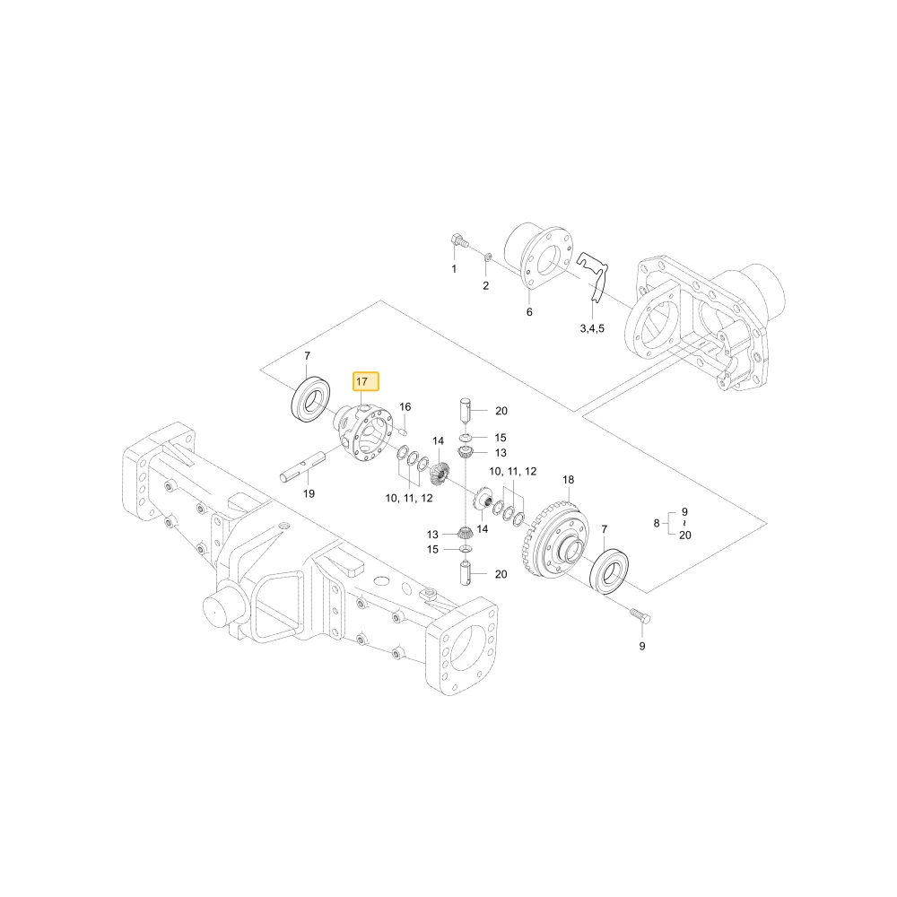 Obudowa przednego mechanizmu różnicowego KIOTI TG13-0046A