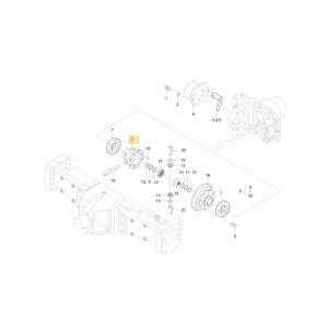 Obudowa przednego mechanizmu różnicowego KIOTI TG13-0046A