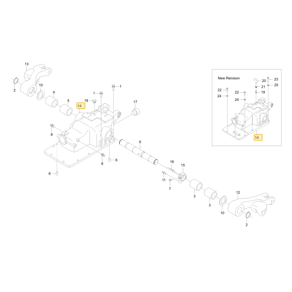 Korpus cylindra hydraulicznego KIOTI TG14-0014B