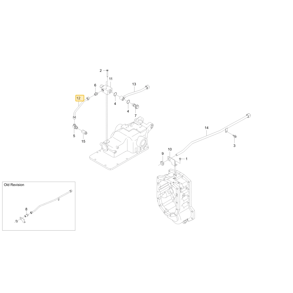 Rurka hydrauliczna WOM Lub KIOTI TG14-0035C