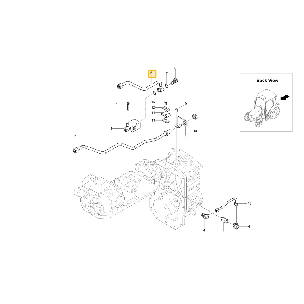 Rurka hydrauliczna Vp KIOTI TG14-0036C