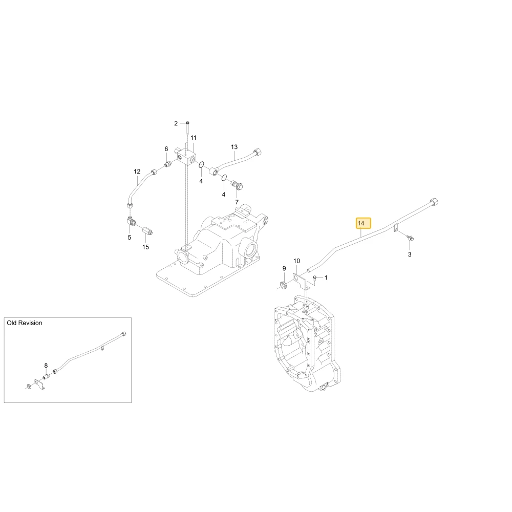 Rurka hydrauliczna JC2 KIOTI TG14-0039C