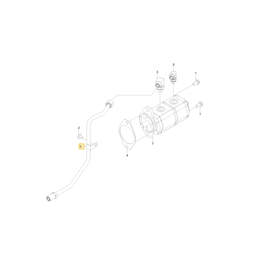 Rurka podnośnika hydraulicznego KIOTI TG14-0046A
