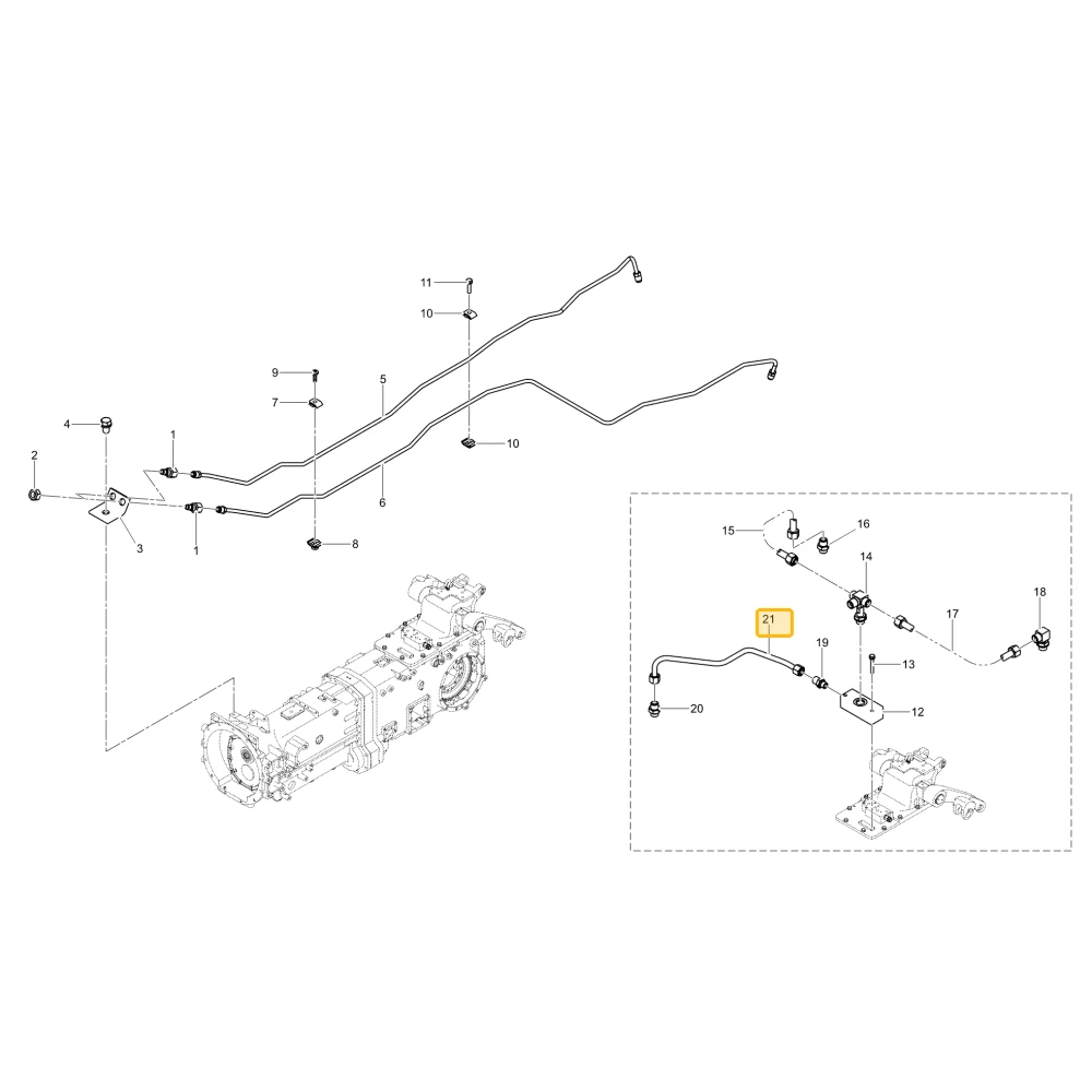 Rurka hydrauliczna G Lub KIOTI TG14-0499A