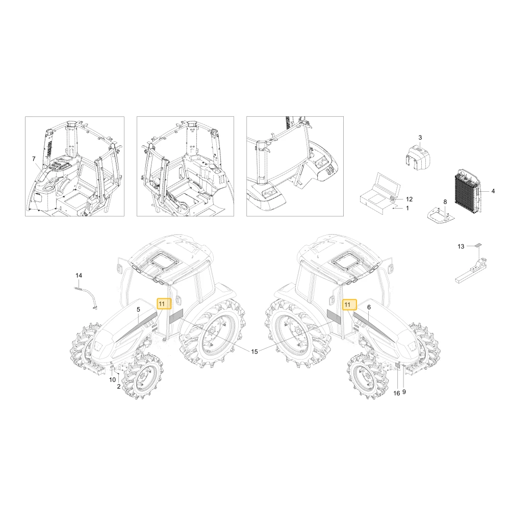 Naklejka modelu KIOTI TG16-0719A