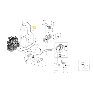 HOSE, UREA TANK CONNECT-INJECTOR OUT 2 KIOTI TG26-0799B