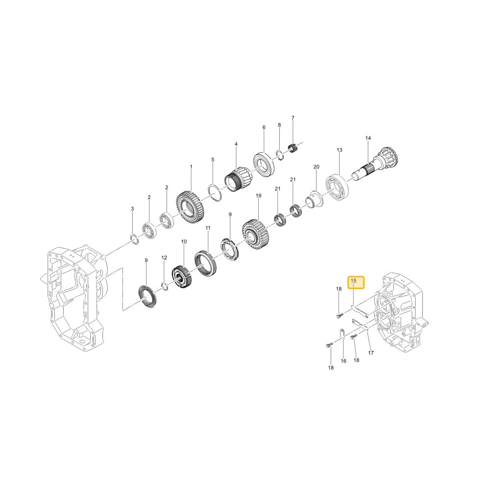 Uchwyt łożyska 1 KIOTI TG32-0067A