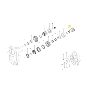 Wał koła zębatego 13 KIOTI TG32-0278A