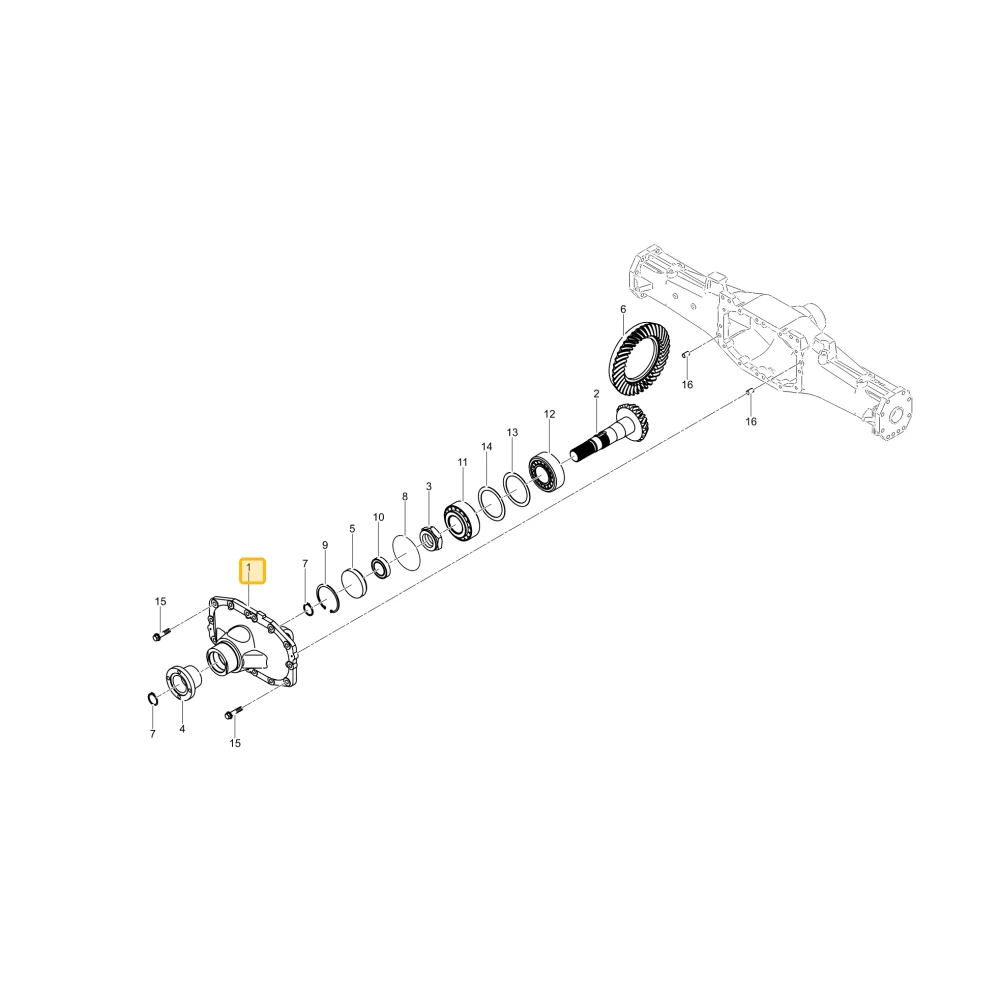 Obudowa przednego mechanizmu różnicowego KIOTI TG33-0021C