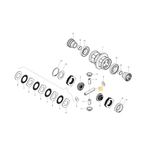 Wał zębnika mechanizmu różnicowego 1 KIOTI TG33-0022A