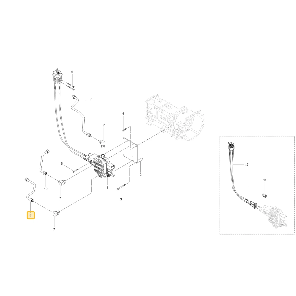 Rura hydrauliczna Jp KIOTI TG34-0258B