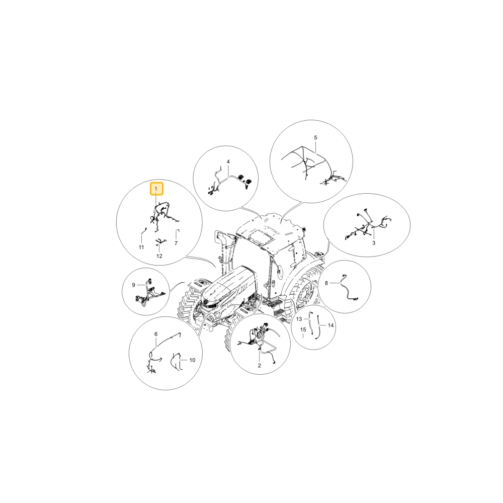 Wiązka przewodów maski KIOTI TG35-0159A