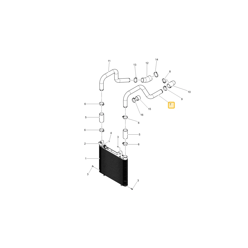 Rura lewego intercoolera KIOTI TG36-0062A