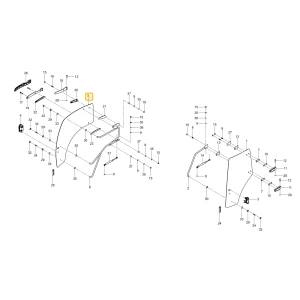 Szyba drzwi RH m: HX1302, HX1402, HX9010, HX1001, HX1201 KIOTI TG36-0182B