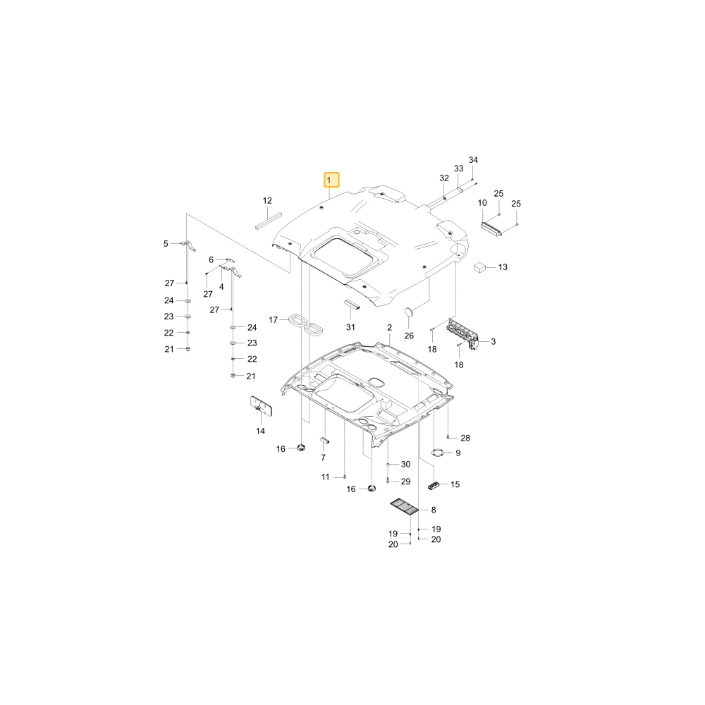 Dach kabiny KIOTI TG36-0429E