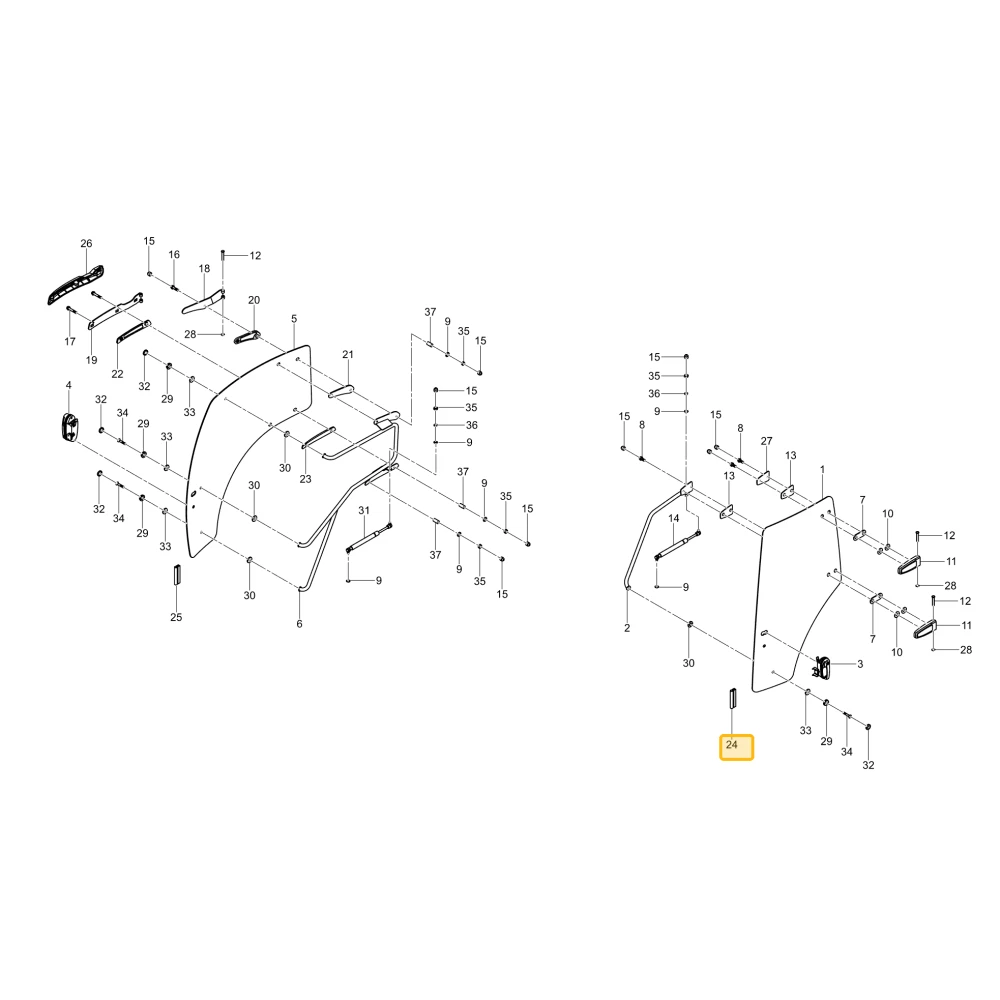 WEATHERSTRIP, DOOR-LH KIOTI TG36-0643A