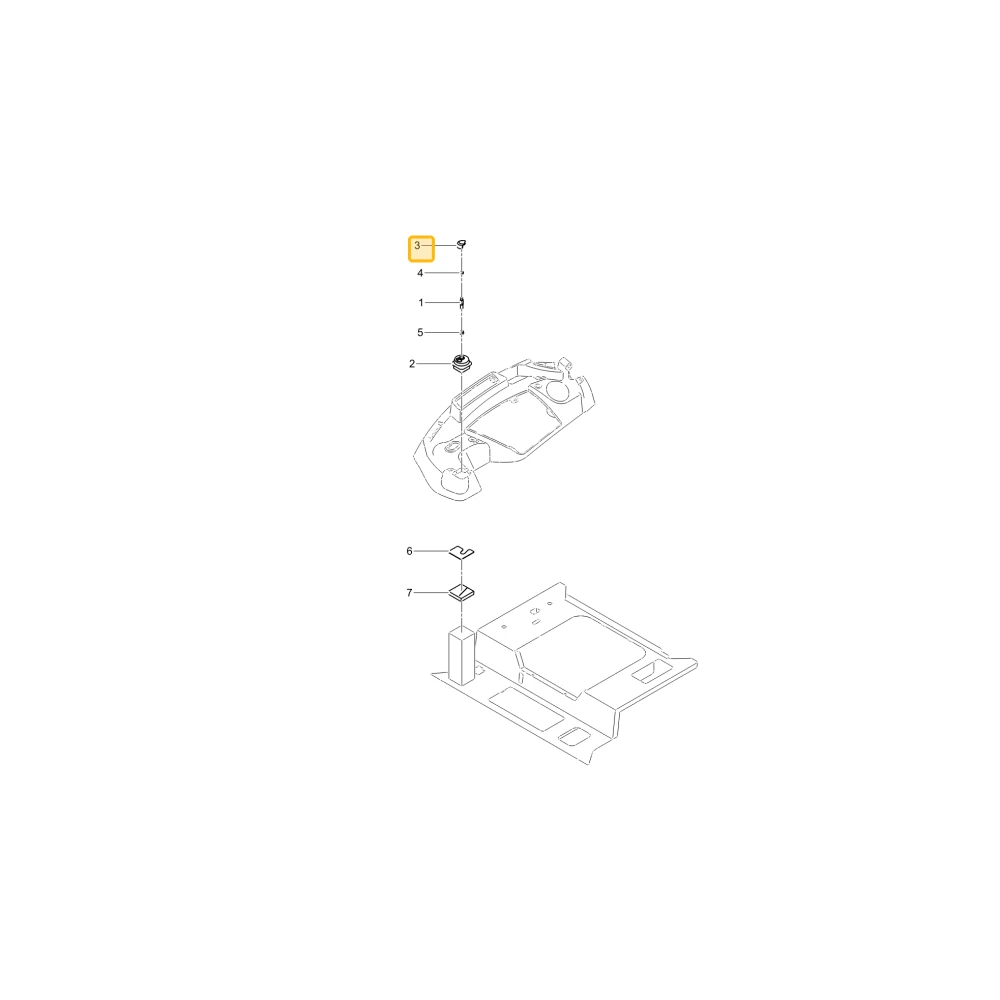 Pokrywa środkowego joysticka KIOTI TG36-0781A