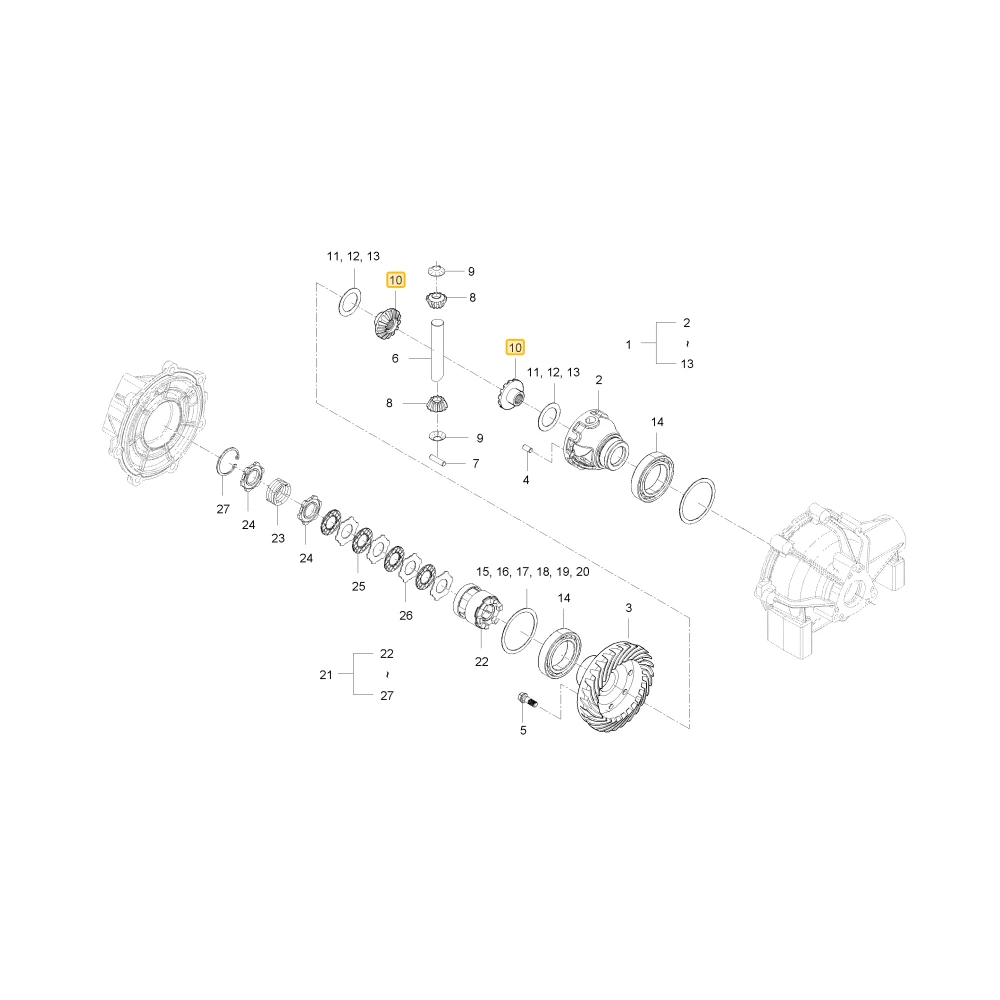 Koło zębate mechanizmu różnicowego bocznego KIOTI U3215-16141