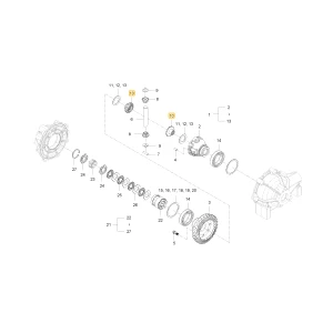 Koło zębate mechanizmu różnicowego bocznego KIOTI U3215-16141
