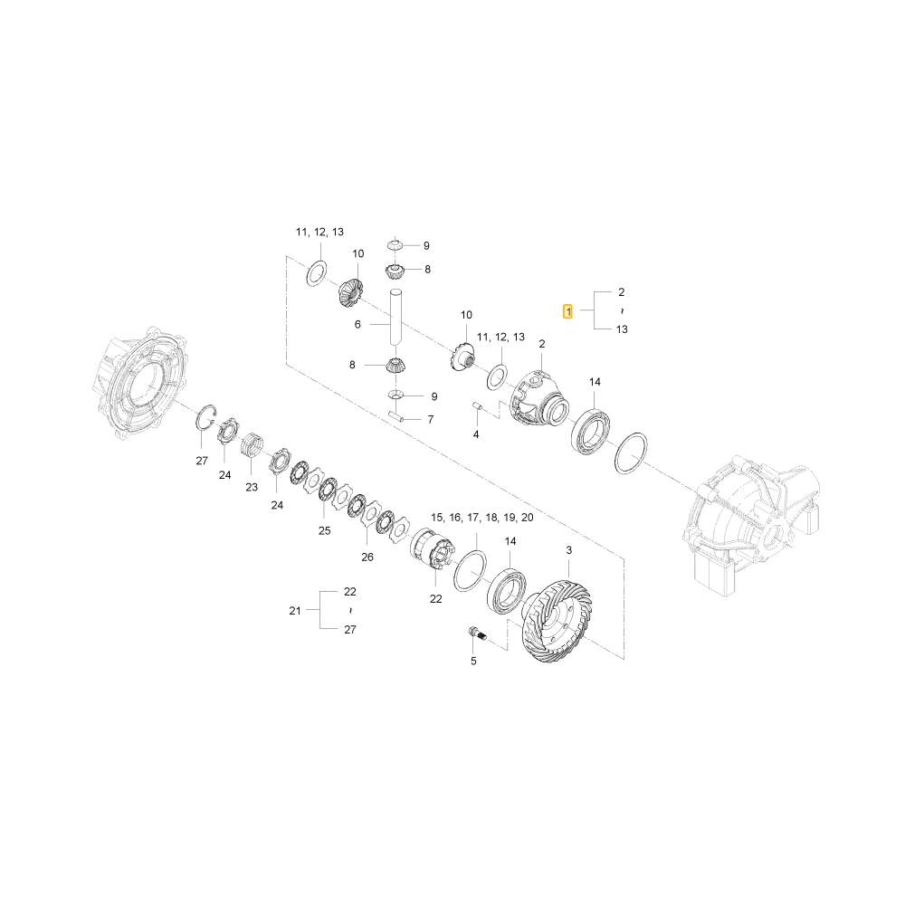 Obudowa przednego koła zębatego mechanizmu różnicowego KIOTI U3215-16303