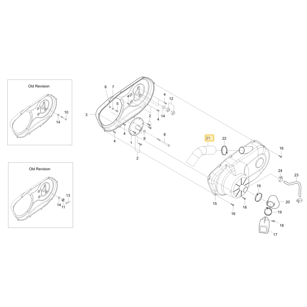 Wąż ssący CVT KIOTI U3215-29501