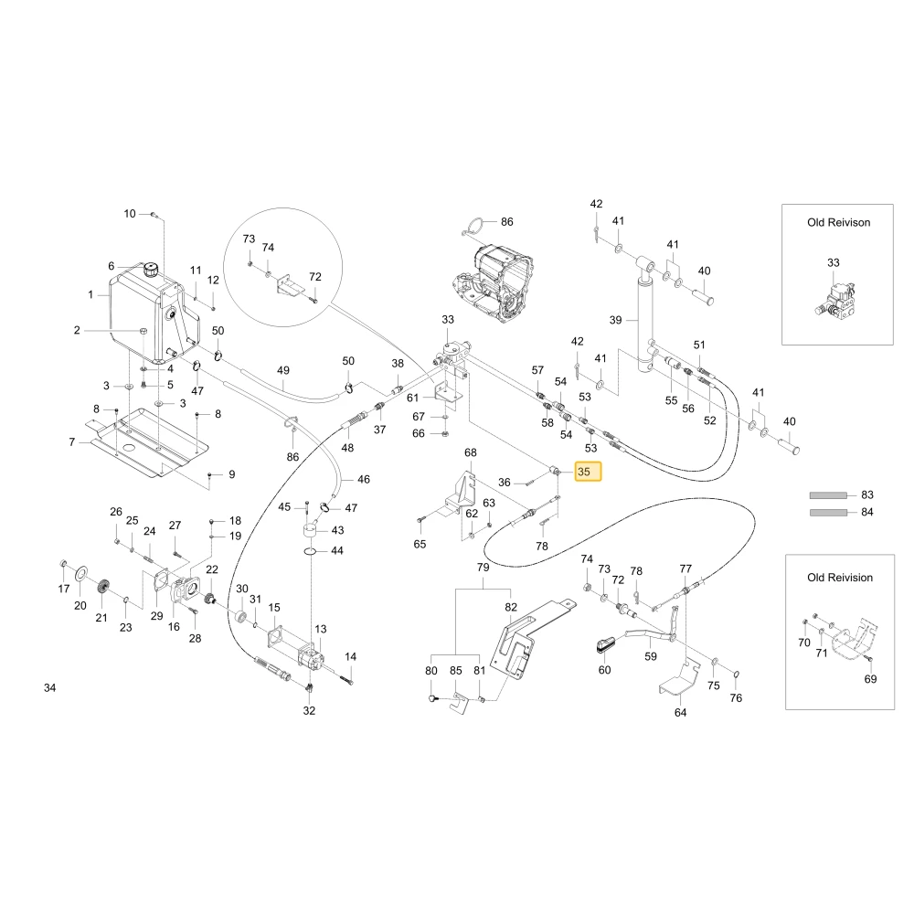 Adapter zaworu sterującego KIOTI U3215-32252