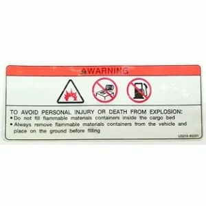 Naklejka osłony Flammable KIOTI U3215-85201