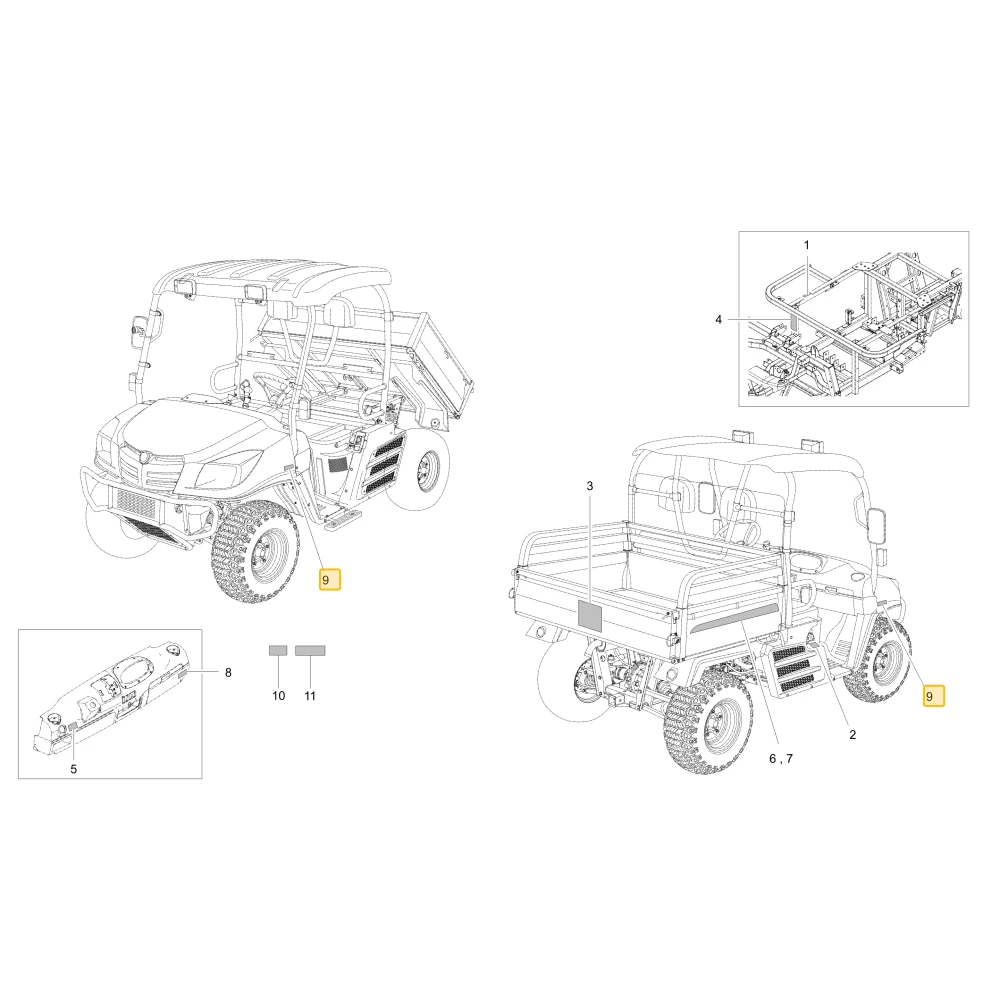 Naklejka osłony Strg KIOTI U3215-85371