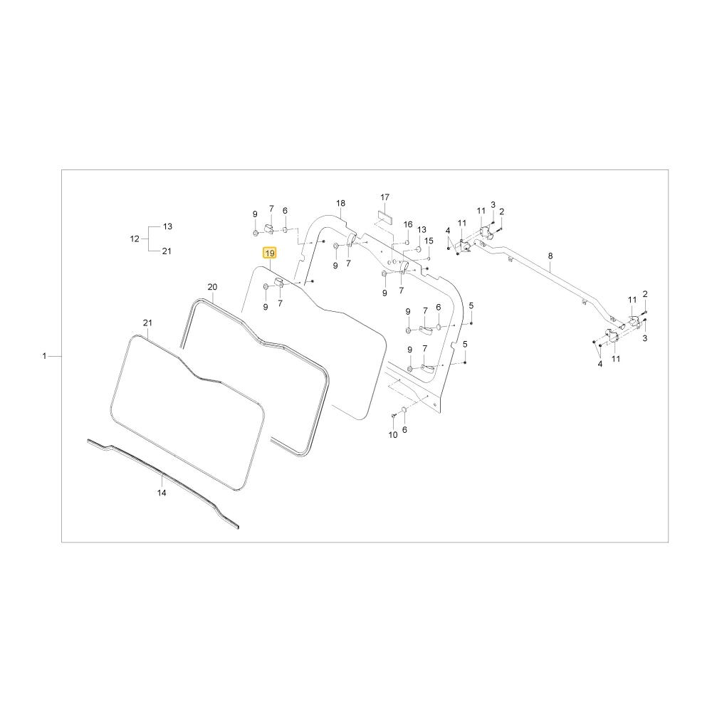 WINDSHIELDGLASS KIOTI U3230-97431