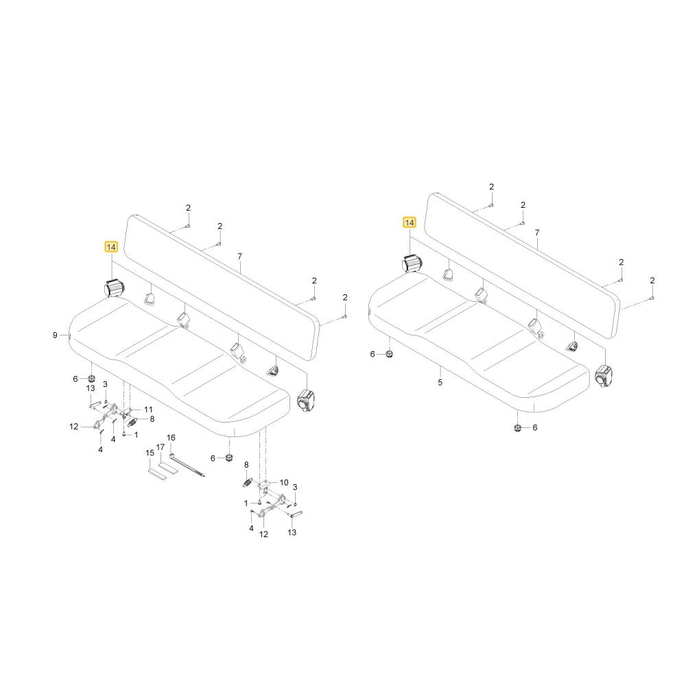 Pasek fotela 3PT KIOTI U3350-83701