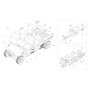 Naklejka prawego pokładu koszącego bocznego osłony KIOTI U3410-98062