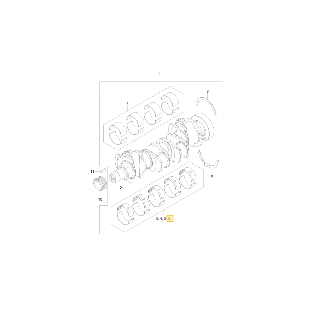 MAINBEARINGKIT,U/S(-0.75MM) KIOTI U5MB0033C