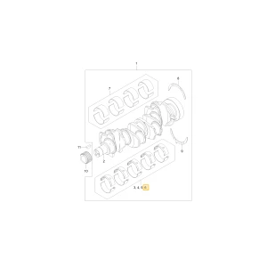 MAINBEARINGKIT,U/S(-0.75MM) KIOTI U5MB0033C