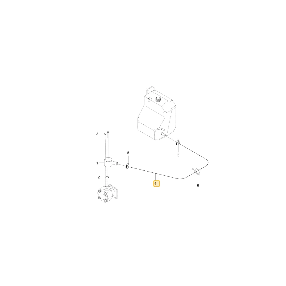 Zespół przewodu hydraulicznego T KIOTI UD25-0004A