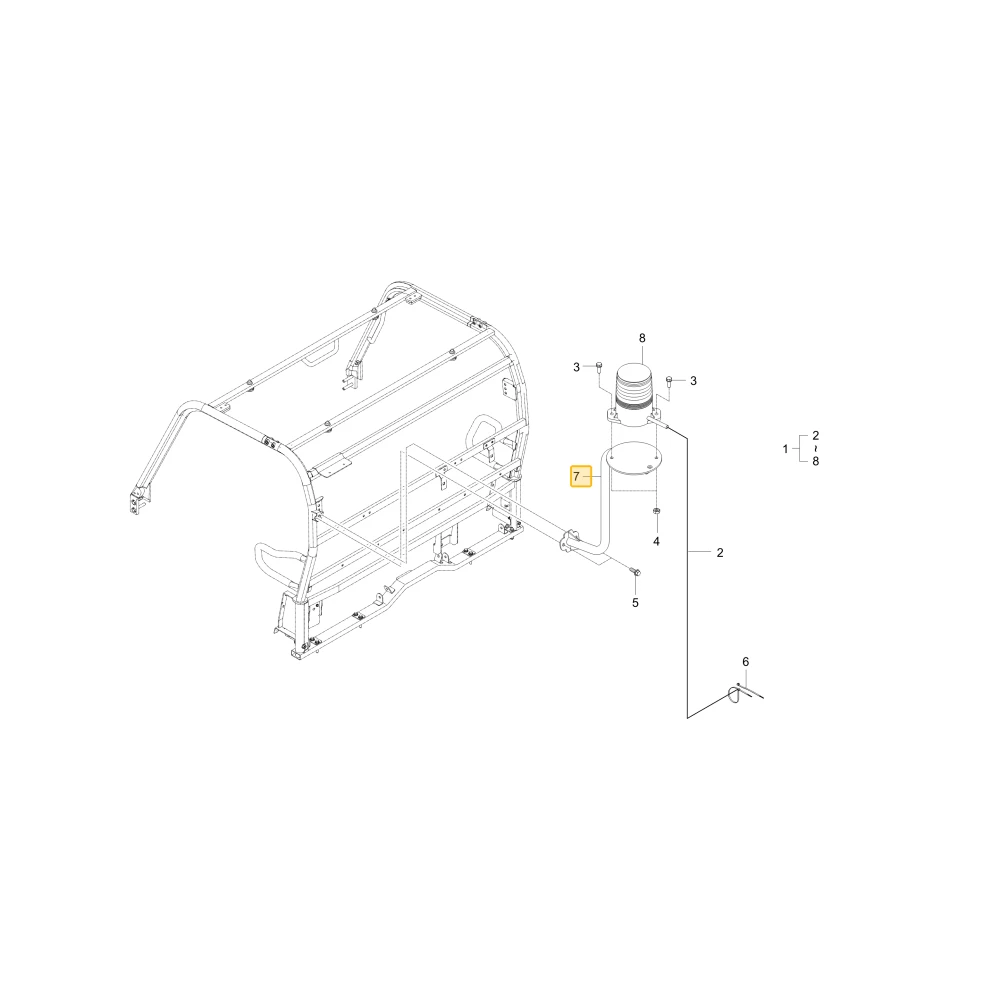 Lampa ostrzegawcza dodatkowa wspornika KIOTI UD26-0042A