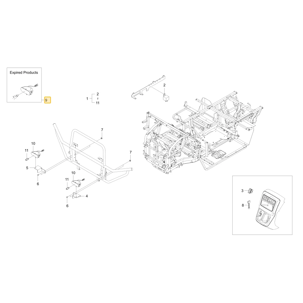 Lampa przeciwmgielna UD210 KIOTI UD26-0133A