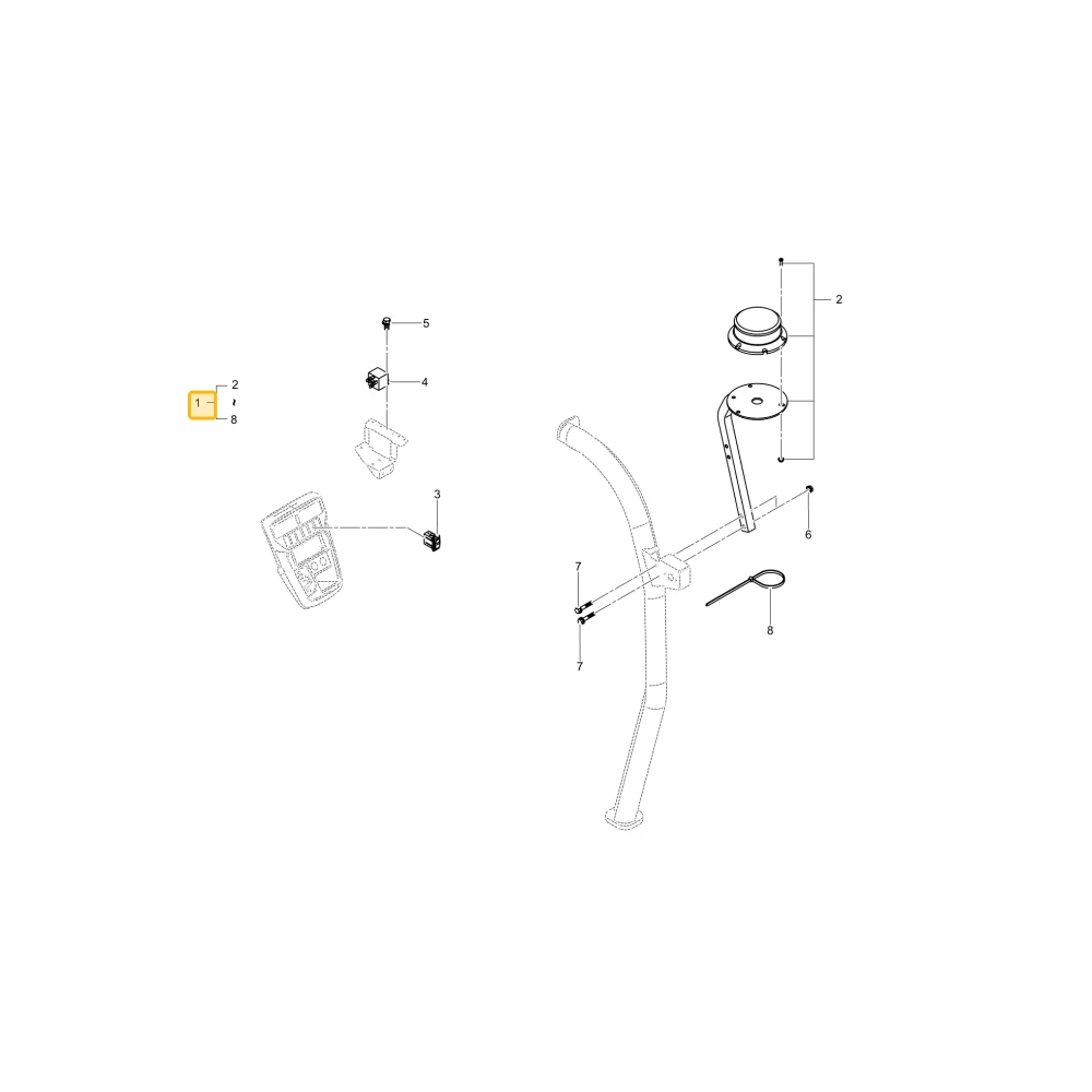 Lampa sygnalizacyjna do K9 z kabiną KIOTI UD26-A0023B